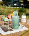 Momcozy Superfast Portable Breast Milk & Water Warmer, Fast Heating, Rechargeable & Travel Friendly - Green