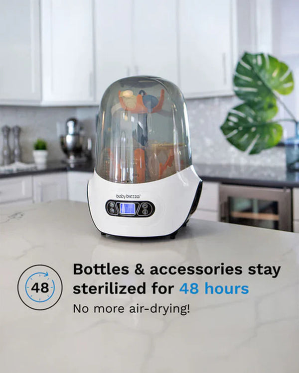 Baby Brezza One Step Baby Bottle Sterilizer and Dryer, Electric Steam Sterilizer 3 Drying Cycles with Auto Shut-Off