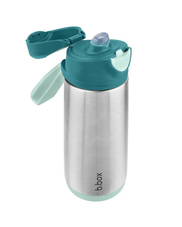 B.Box Insulated Sport Spout Drink Water Bottle 500 ml - Emerald Forest Green