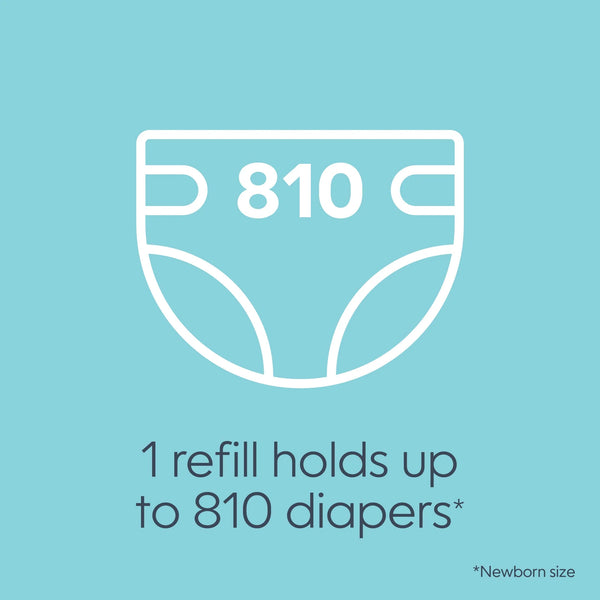 Diaper Genie Jumbo Square Refill Holds Upto 810 Newborn Sized Diapers