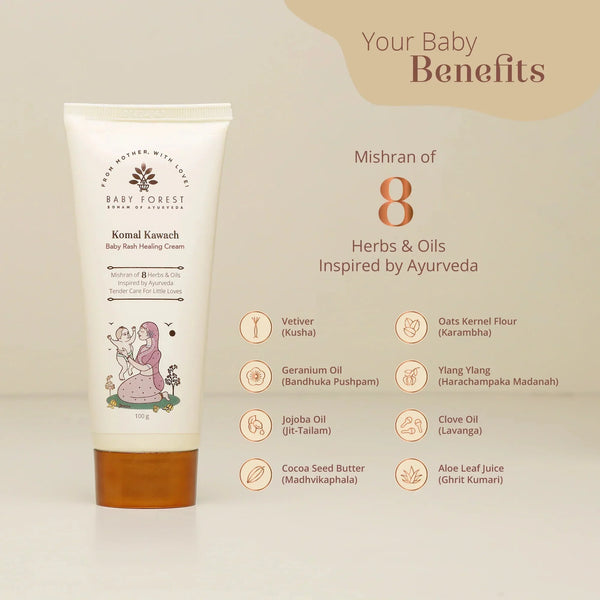 Komal Kawach Baby Rash Healing Cream 150Gm - dezinekids.com