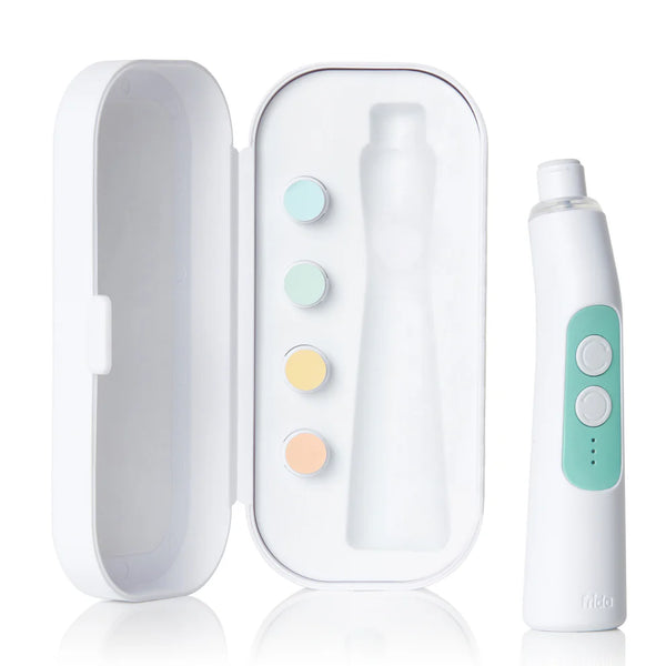 Frida Baby Electric Nail Buffer, Safe + Easy Baby Nail File, Nail Trimmer Kit for Newborn, Toddler, Children - White
