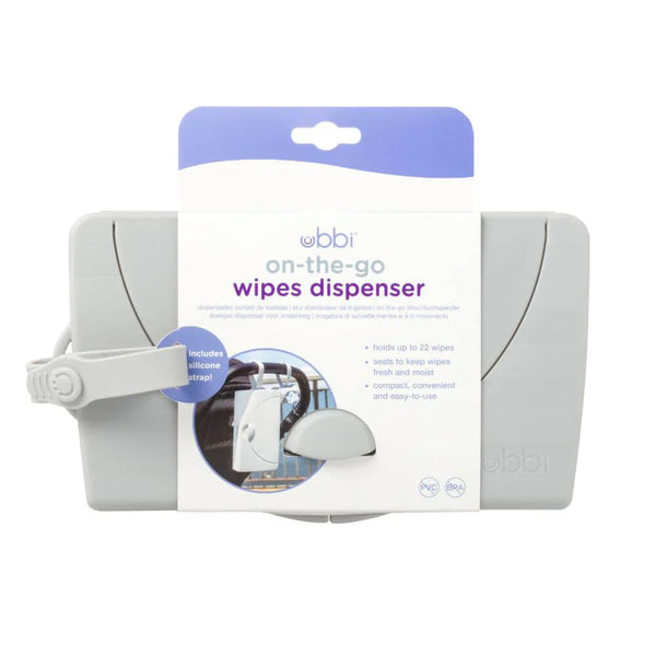 Ubbi On-The-Go Baby Wipes Dispenser - Grey - Dezine Kids