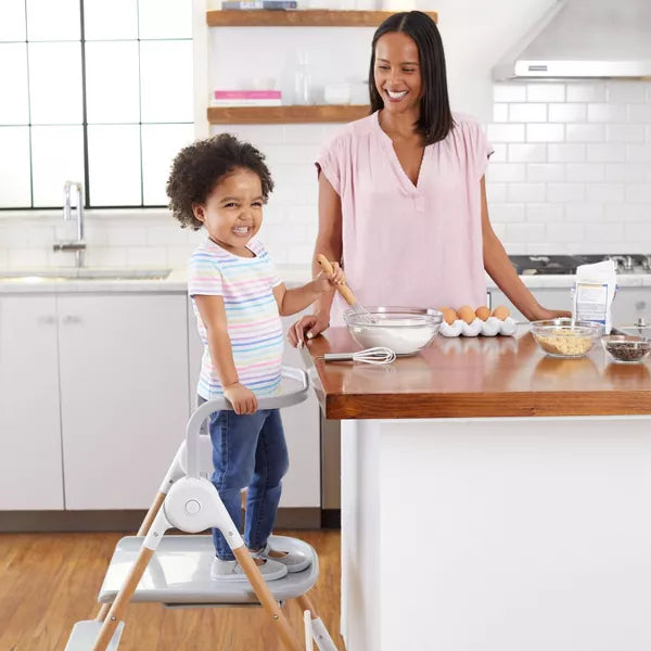 Sit-To-Step High Chair - Grey - Dezine Kids