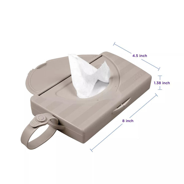 Ubbi On-The-Go Baby Wipes Dispenser - Taupe - Dezine Kids