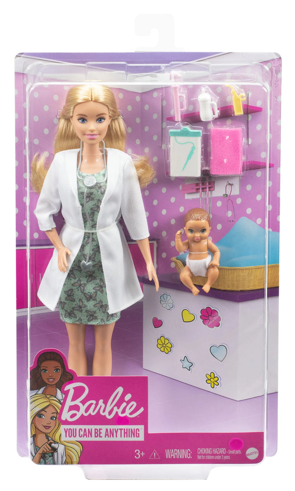 Barbie Baby Doctor Playset with 12 Inch Blonde Doll