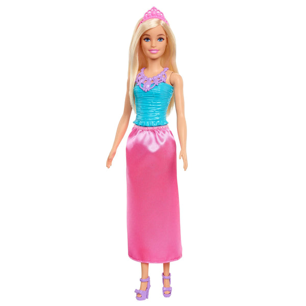 Barbie Dreamtopia Princess Blonde Doll Wearing Pink Skirt, Shoes and Tiara for Kids - Dezine Kids