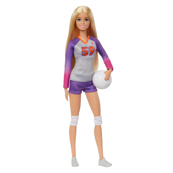 Barbie Made to Move Career Volleyball Player Doll with Uniform and Ball for Kids - Dezine Kids
