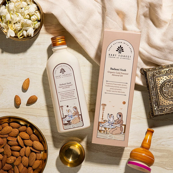 Badami Sneh Organic Cold Pressed Almond Oil 200 Ml - dezinekids.com