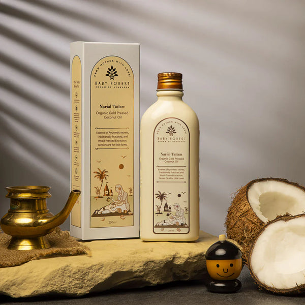 Narial Tailam Organic Cold Pressed Coconut Oil 200Ml - dezinekids.com