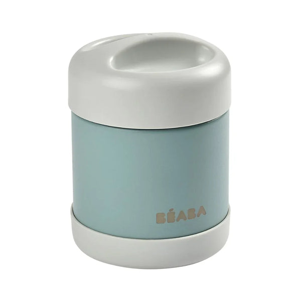 Beaba Stainless Steel Insulated Food Jar, Isothermal Portion 300 ml - Eucalyptus Green