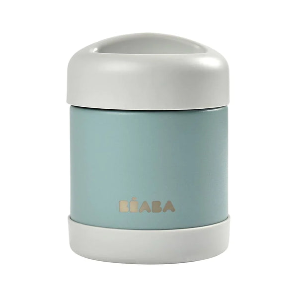 Beaba Stainless Steel Insulated Food Jar, Isothermal Portion 300 ml - Eucalyptus Green