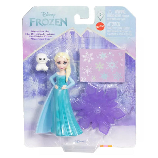 Barbie Disney Frozen Elsa Small Doll Winter Fun With Accessories - Dezine Kids