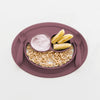EzPz Mini Feeding Set for Toddlers (Mat, Spoon & Fork)- Mauve