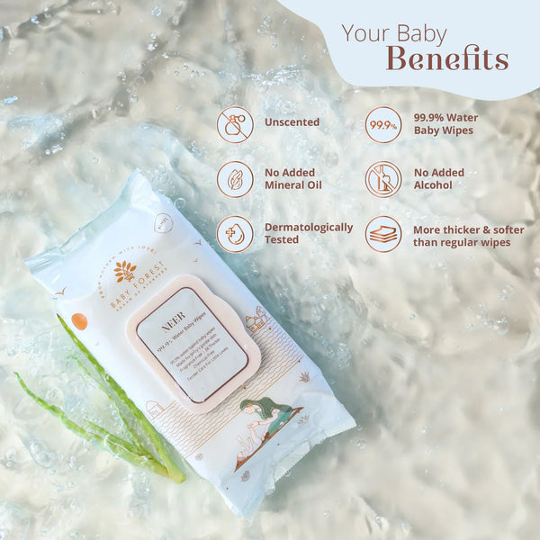 Neer 99.9% Water Baby Wipes - dezinekids.com