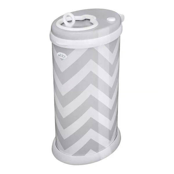 Ubbi Diaper Pail - Grey/Chevron