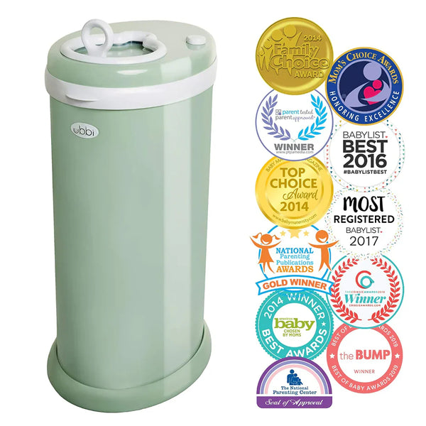 Ubbi Diaper Pail - Sage - Dezine Kids