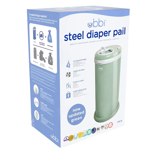 Ubbi Diaper Pail - Sage - Dezine Kids