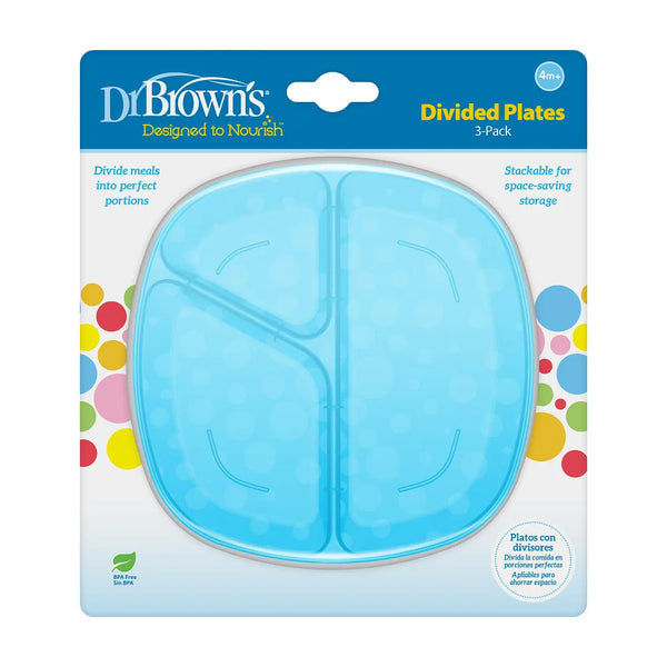 Dr.Browns Divided Plates 3-pack - Dezine Kids