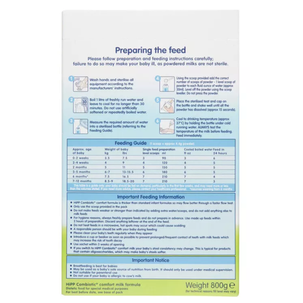 Anti Reflux Milk Combiotic From Birth 800g