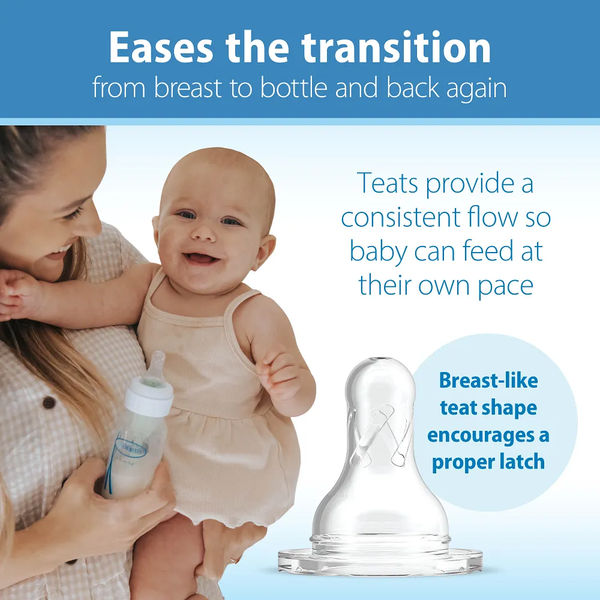 Narrow Neck Baby Bottle Teats 2 Pack