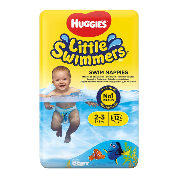 Huggies Little Swimmers Disposable Swim Nappies, 3 to 8 Kg, 12 Pants - Dezine Kids
