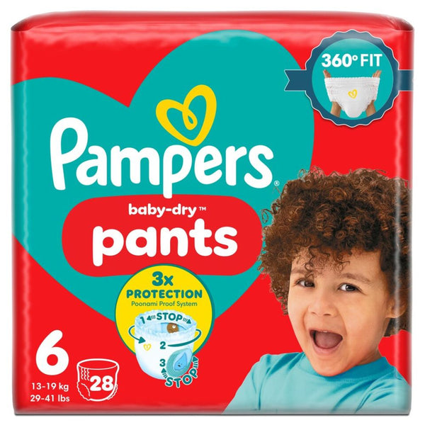 Pampers Baby Dry Nappy Pants, Size 6 - 28 Pack