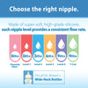 Natural Flow Wide-Neck Baby Bottle Silicone Nipple, 2-Pack