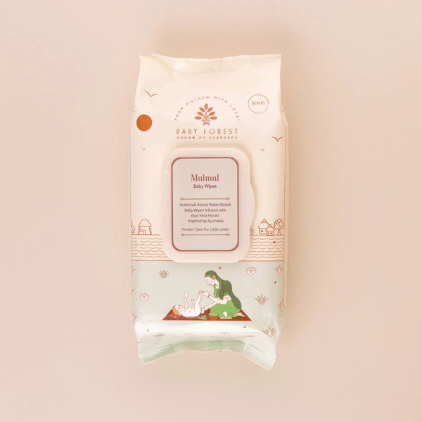 Baby Forest Mulmul gentle baby wipes pack of 4