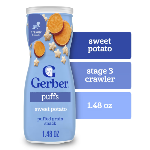 Gerber Sweet Potato Puffs Veggie Baby Snacks - Dezine Kids