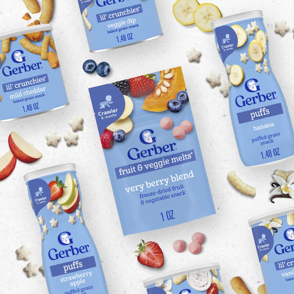 Gerber Sweet Potato Puffs Veggie Baby Snacks - Dezine Kids