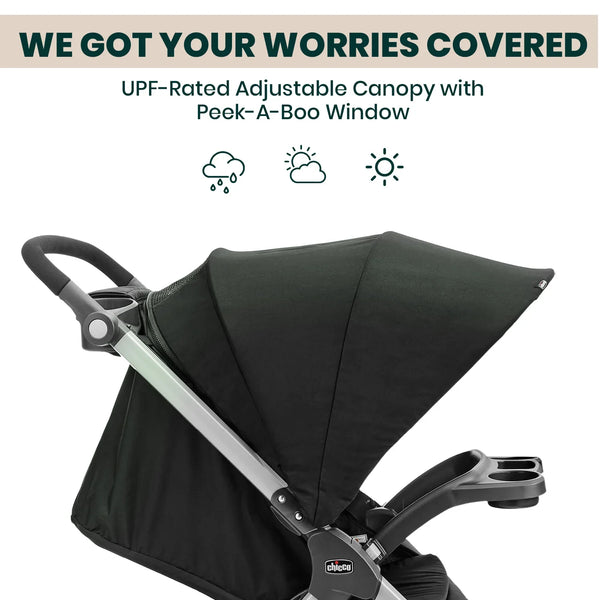 Chicco Bravo Stroller - Black - Dezine Kids