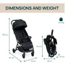 Chicco Glee Compact & Travel Stroller - Uneven Black - Dezine Kids