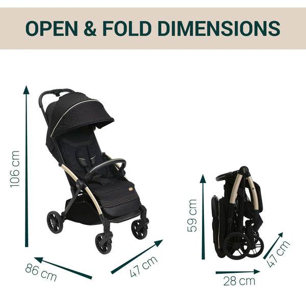 Chicco Goody XPlus Stroller - Black Re Lux - Dezine Kids