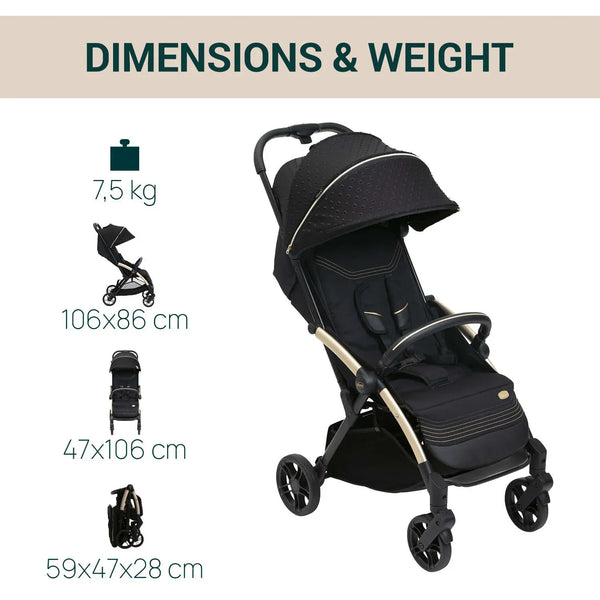 Chicco Goody XPlus Stroller - Black Re Lux - Dezine Kids