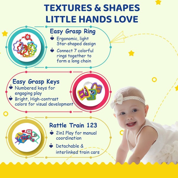 Chicco Play & Grow Rattle Gift Set 5 Pcs - Dezine Kids