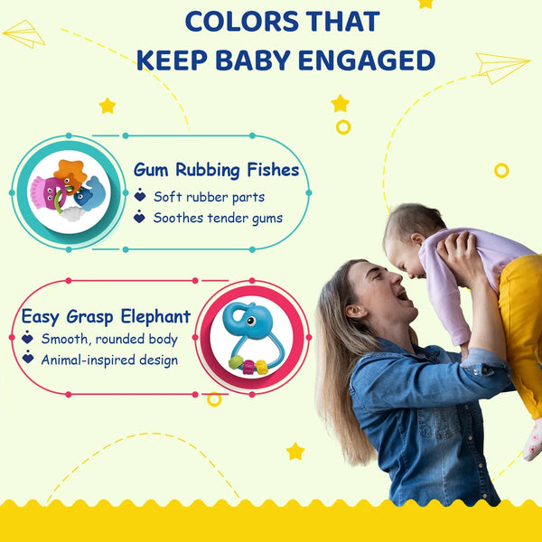 Chicco Play & Grow Rattle Gift Set 5 Pcs - Dezine Kids