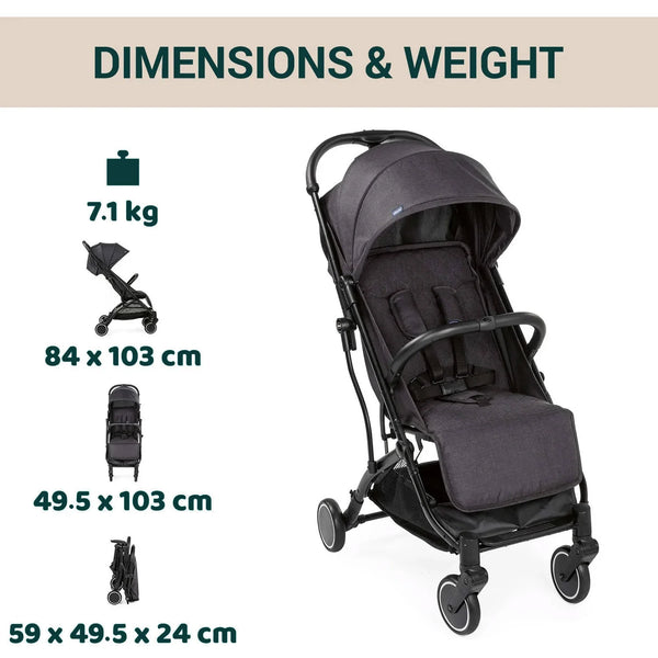 Chicco TrolleyMe Stroller - Stone - Dezine Kids