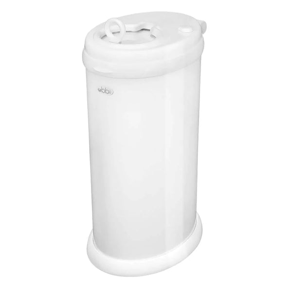 Ubbi Steel Odor Locking Diaper Pail - White - Dezine Kids