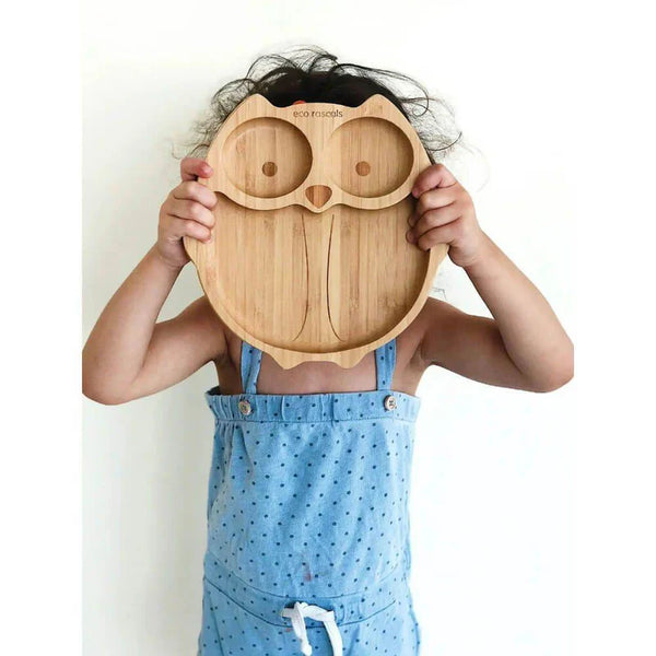 Eco rascals Bamboo Owl Suction Plate