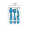 Happy Utensils for Toddlers(Spoon, Fork & Knife) - Blue - Dezine Kids