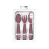 Happy Utensils for Toddlers(Spoon, Fork & Knife) - Mauve