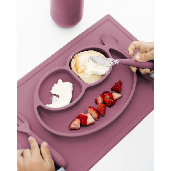 Happy Utensils for Toddlers(Spoon, Fork & Knife) - Mauve