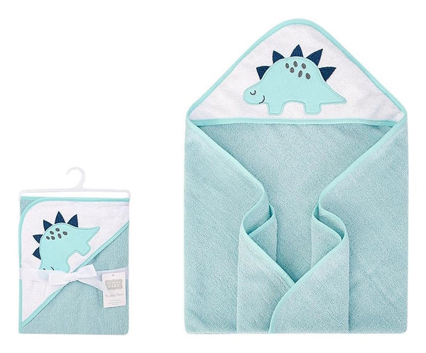 Hudson Baby Towel - Light Blue Elephant