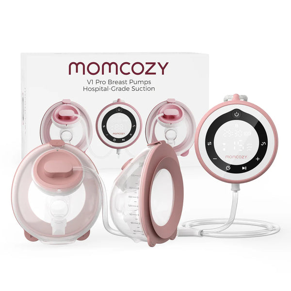 Momcozy V1 Pro Hospital Grade Double Wearable Breast Pump - Red