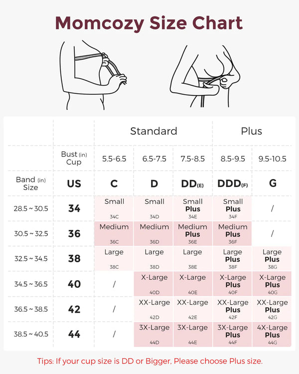 Momcozy Maternity Accessory 4 in 1 Hands Free Pumping Bra - Skin