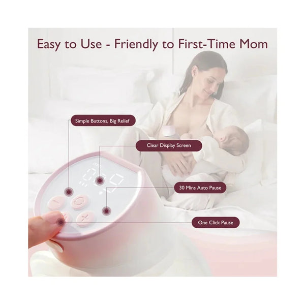 Momcozy S12 Pro Single Breast Pump - Pink
