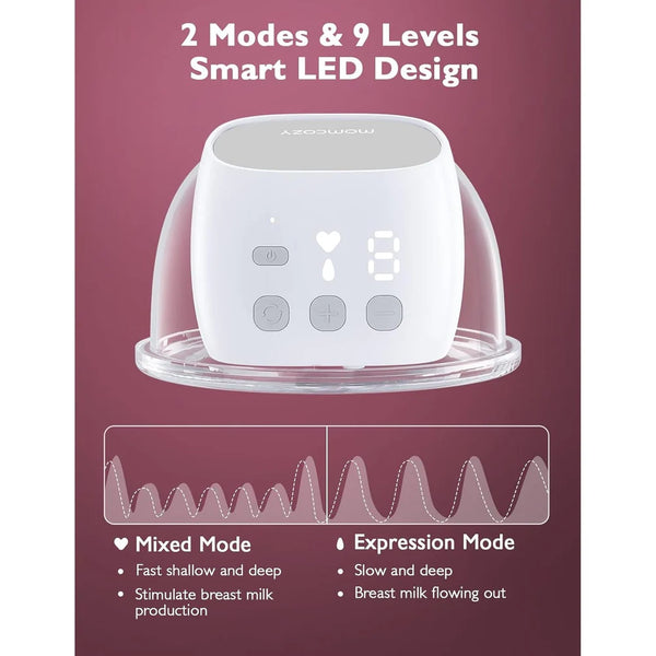 Momcozy S9 Pro Single Hands Free Breast Pump - Grey