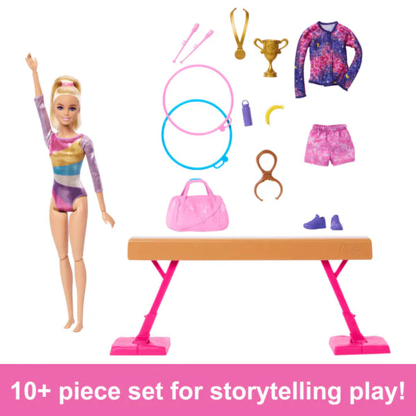 Barbie Gymnastics Playset With Blonde Fashion Doll & Balance Beam - Dezine Kids