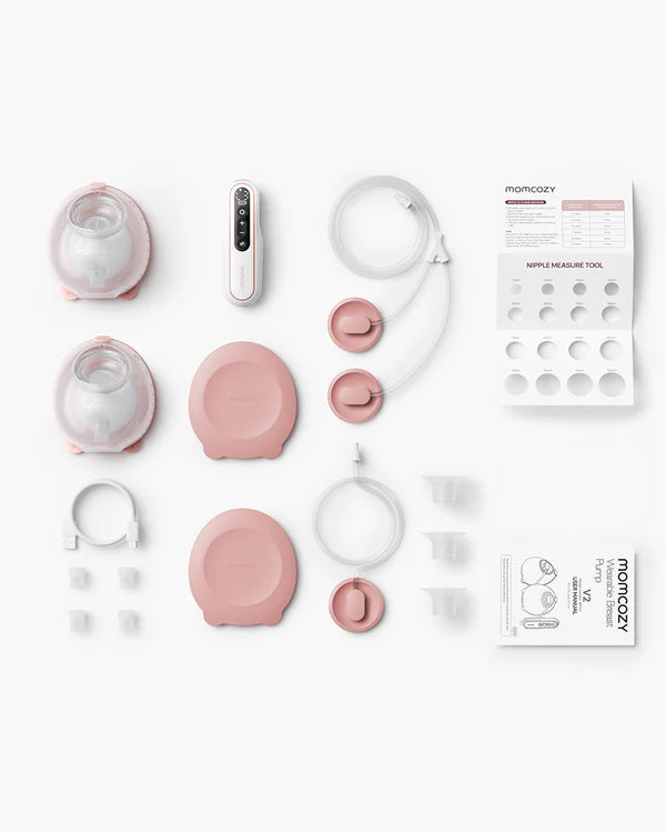 Momcozy V2 Pro Hospital Grade Double Wearable Breast Pump - Red